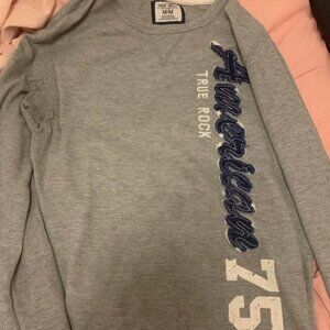 Vintage Aeropostale True Rock '75 Sweater Grey Knit